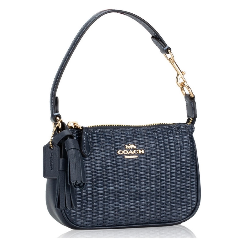 Coach Nolita 15 In Straw Tassle Mini Bag